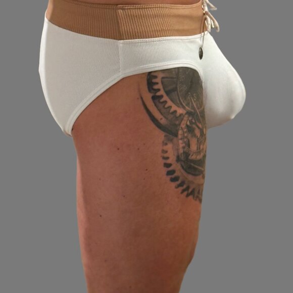 GIGO Sophisticated White Swim Brief – Men's Size M - Picture 4 of 6